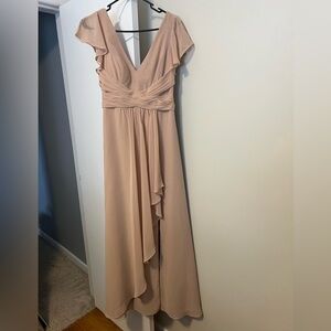 Azazie Omari dress in color Sand